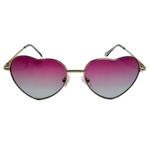 6110 | Pink/Purple Two Tone Lens Heart Sunglasses